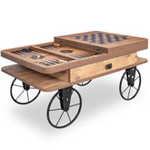 Masa de cafea + sah si table, 100x60x45cm , wood style